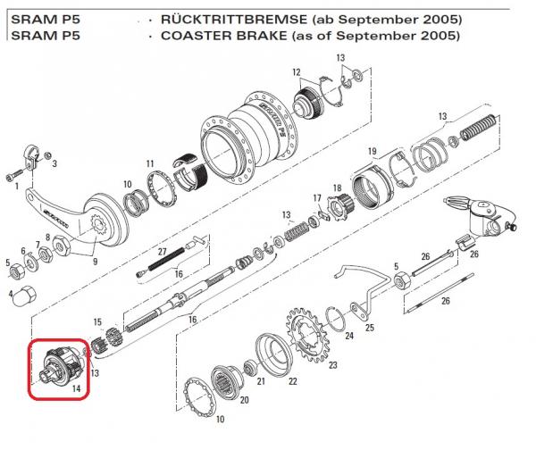 PLANETENTRAEGER SRAM P5, AB 2005